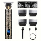 LCD Display T9 Electric Hairber 0mm Shaver Hair Trimer Home Appliances Travel Barber Razors Shaving Machine for Men Trimmer Man - Crystal Decor Shop
