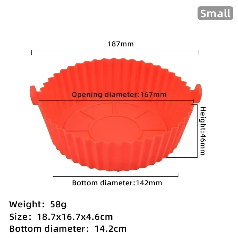 Silicone Basket Pot Tray Airfryer Liner - Crystal Decor Shop