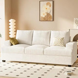 Couches for Living Room, 89" Sofa Couch with Extra Deep 3 Seats, Tool-Free Setup Sofa Bed, Modern Cotton Chenille Fabric Sleeper