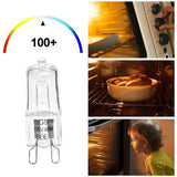 G9 Oven Bulb Light Microwave Oven Halogen Bulb Lamp High Temperature Resistant For Household Kitchen Appliance 40W 120/230V - Crystal Decor Shop