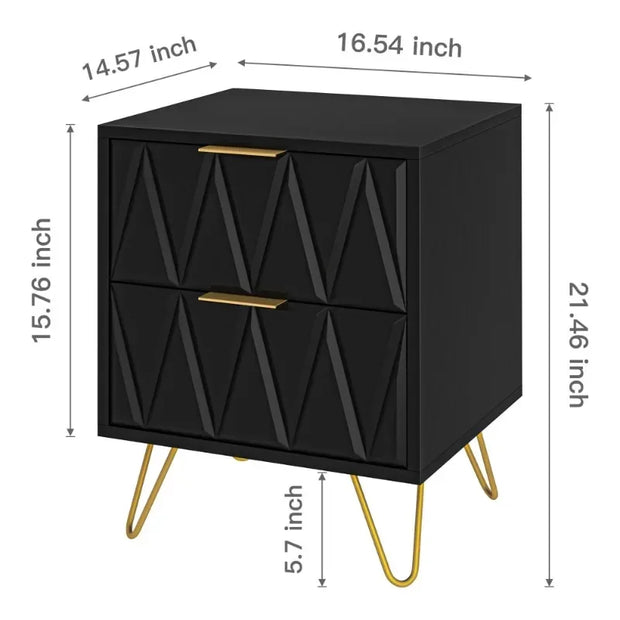 Nordic Gold Accent Nightstand