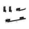 Bathroom Accessories Set Matte Black Wall Shelf - Crystal Decor Shop