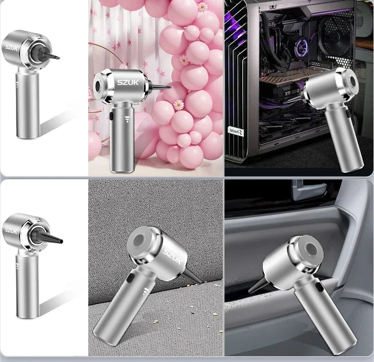 SZUK Vacuum Cleaner Car Wireless Handheld Home Portable Cleaning Mini Suction Powerful Machine Strong Appliance Auto Cleaners - Crystal Decor Shop