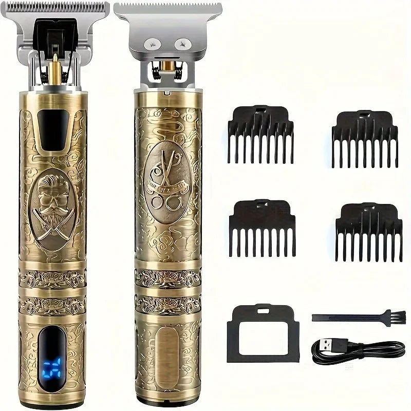 LCD Display T9 Electric Hairber 0mm Shaver Hair Trimer Home Appliances Travel Barber Razors Shaving Machine for Men Trimmer Man - Crystal Decor Shop