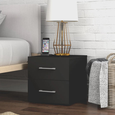 Low Profile Nightstand with USB - Crystal Decor Shop