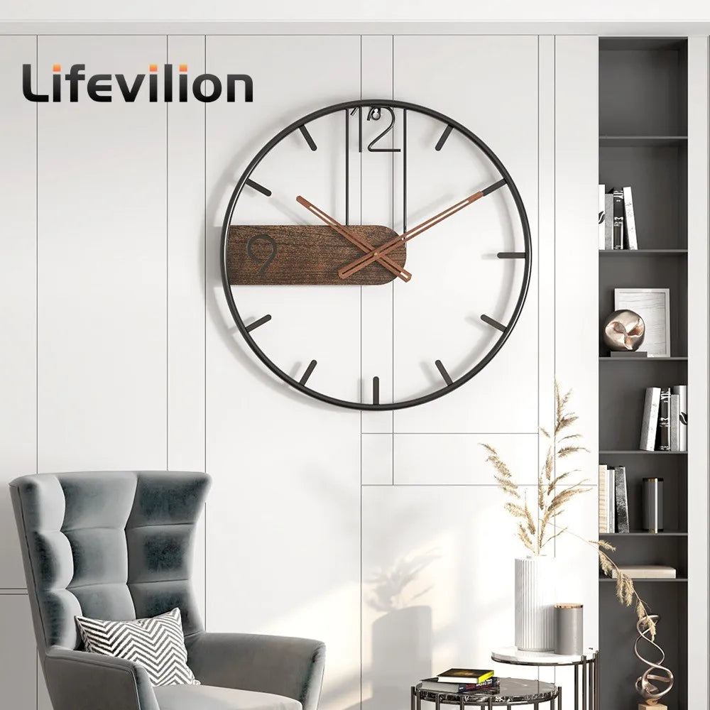 3D Iron Wall Clock - Crystal Decor Shop