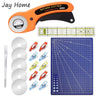 15Pcs 45mm Rotary Cutter Kit & Mat & Patchwork Ruler & Sewing Clips - Crystal Decor Shop