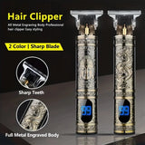 LCD Display T9 Electric Hairber 0mm Shaver Hair Trimer Home Appliances Travel Barber Razors Shaving Machine for Men Trimmer Man - Crystal Decor Shop