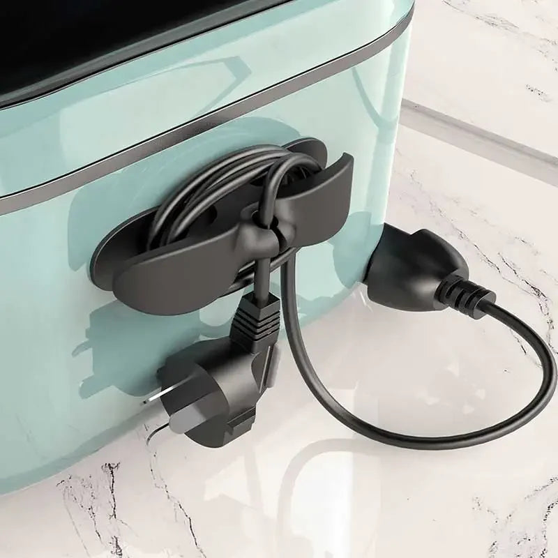 Silicon Cord Winder Cable Management Clip Organizer Tools for Air Fryer Coffee Machine Wire Fixer Kitchen Appliance Cable Holder - Crystal Decor Shop