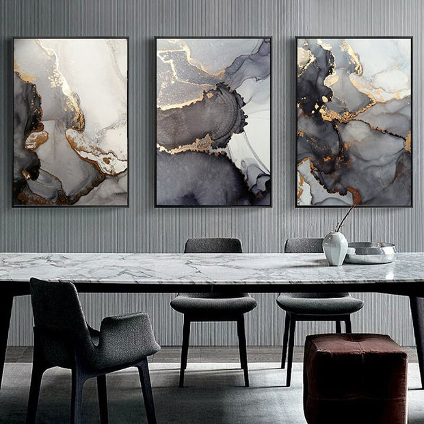 Luxurious Golden Canvas Poster