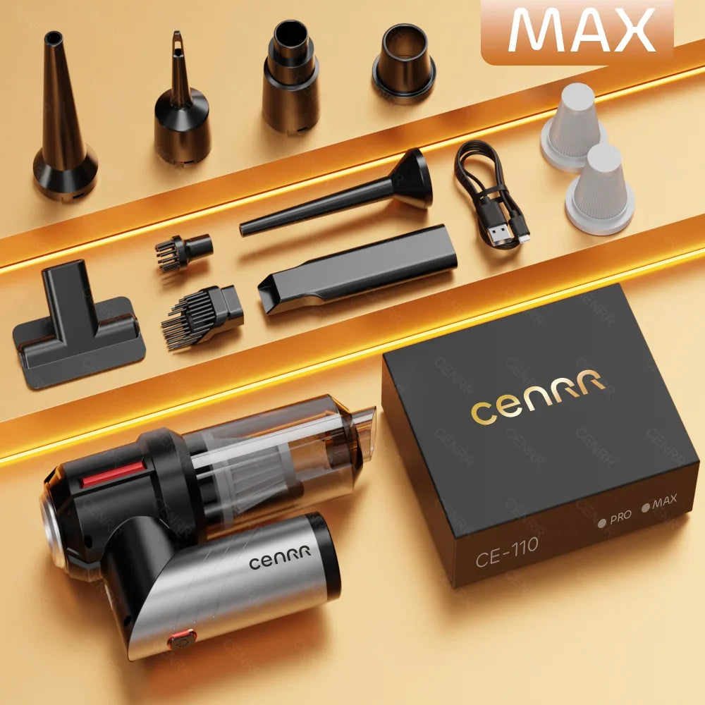 CENRR High Pressure Car Vacuum Cleaner Portable Handheld Mini Vacuum Cleaner Cordless Strong Suction Car Cleaner Home Appliance - Crystal Decor Shop