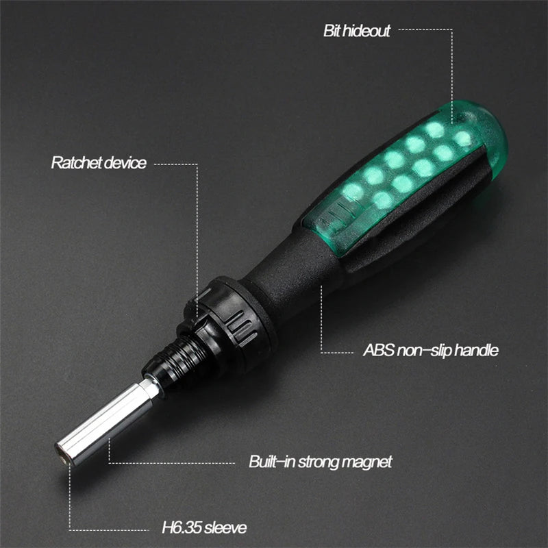 Magnetic Screwdriver Bit Set Hand Tools Phillips Screw Driver Multi-function Appliances Car Repair Kit Home Tool Accessories - Crystal Decor Shop