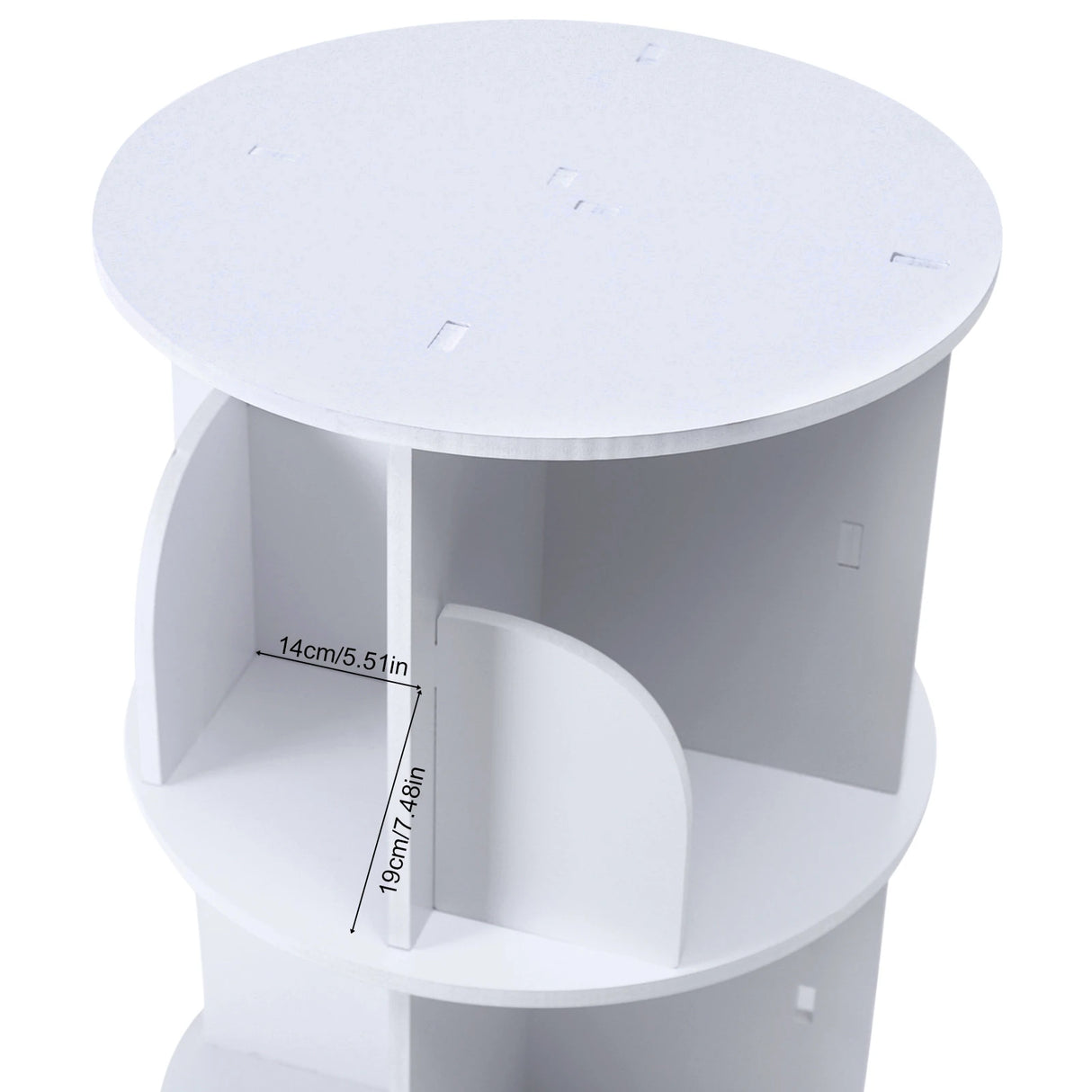 Rotating Bookshelf , 360 Display Bookcase, 4-Tier Corner Bookshelf , Floor Standing Bookshelf for Living Room, Office