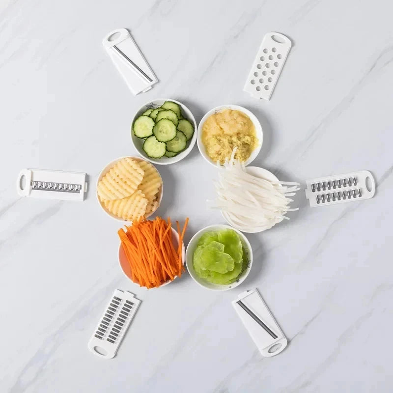 9 in 1 Vegetable Cutter Multi-Functional Potatoes Manually Cut Shred Slicer Grater Kitchenware Acceesories Tools - Crystal Decor Shop