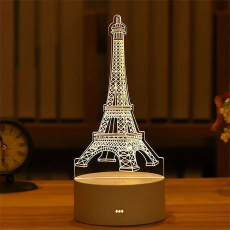 Romantic Love 3D Acrylic Led Lamp - Crystal Decor Shop