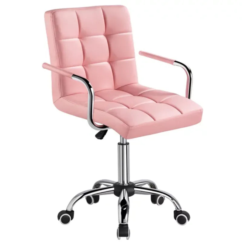 Faux Leather Swivel Office Chair - Crystal Decor Shop