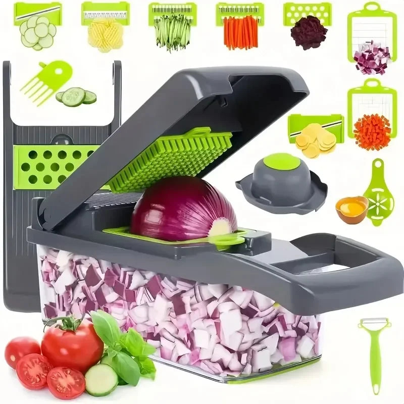 Multifunctional Vegetable Chopper Handle Food Grate