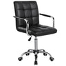 Faux Leather Swivel Office Chair - Crystal Decor Shop