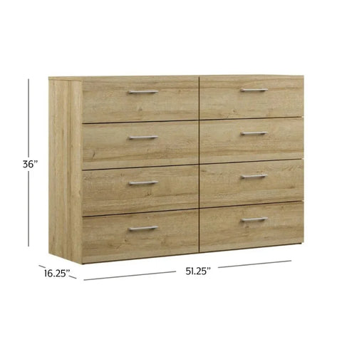 8-Drawer Minimalist Dresser