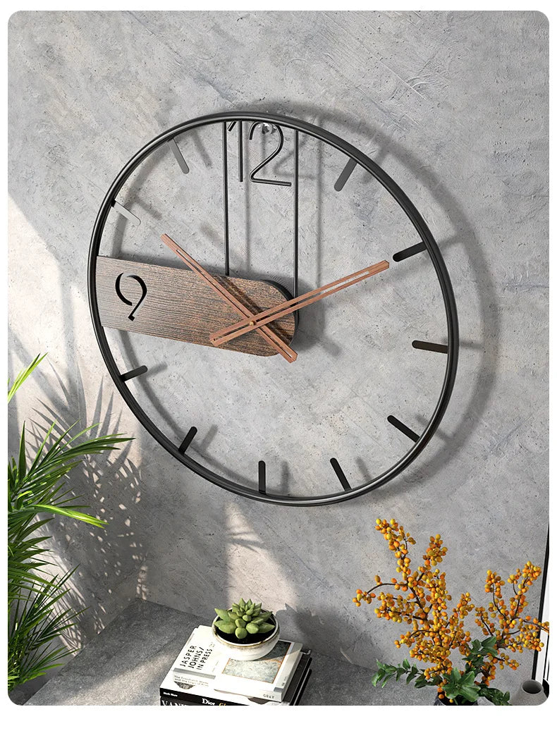 3D Iron Wall Clock - Crystal Decor Shop