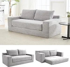70.78" Loveseat Sofa, Comfy Deep Seat, Modern Small Corduroy Couch for Living Room, Bedroom, Apartment, Home Office, No Assembly