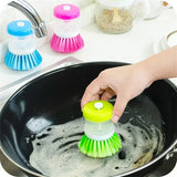 Kitchen Wash Pot Dish Brush Astronaut Washing Utensils with Automatic Soap Liquid Dispenser Household Cleaning Accessories