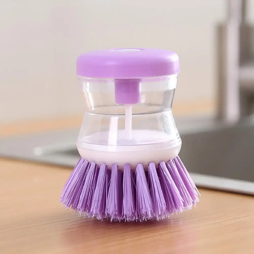 Kitchen Wash Pot Dish Brush Astronaut Washing Utensils with Automatic Soap Liquid Dispenser Household Cleaning Accessories