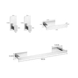 Bathroom Accessories Set Matte Black Wall Shelf - Crystal Decor Shop