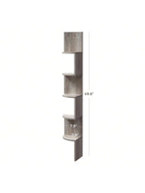 VASAGLE Corner Shelf Wall Mount, 5-Tier Floating Corner Bookshelf, Plant Shelf for Bedroom, Living Room, Bathroom, Home Office