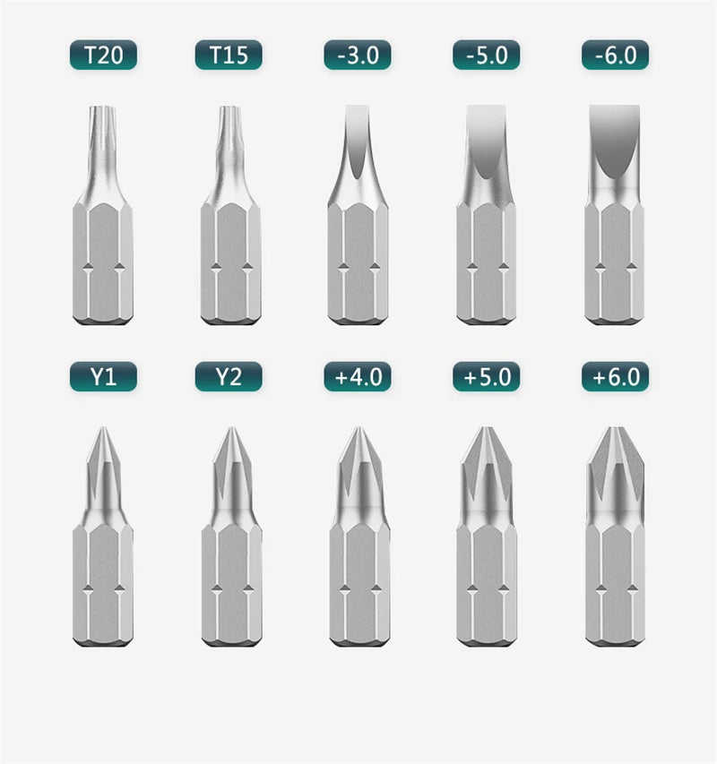 Magnetic Screwdriver Bit Set Hand Tools Phillips Screw Driver Multi-function Appliances Car Repair Kit Home Tool Accessories - Crystal Decor Shop