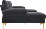 Convertible Sectional Sofa 110" U-Shape Sofa Couch 4-Seat Couch with Chaise ChenilleFabric Upholstered for Living Room