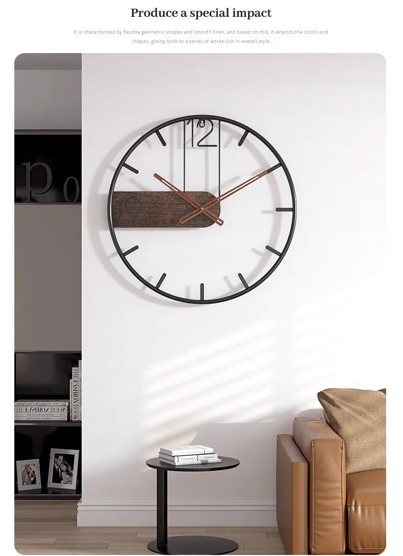 3D Iron Wall Clock - Crystal Decor Shop