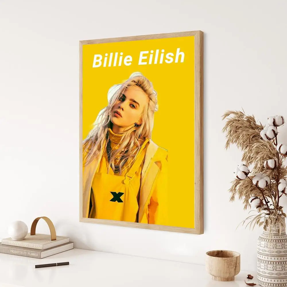 B-Billie E-Eilish Hot Singer  Poster - Crystal Decor Shop