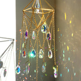 Hanging Sun Catcher Crystal Teardrop Chandelier - Crystal Decor Shop