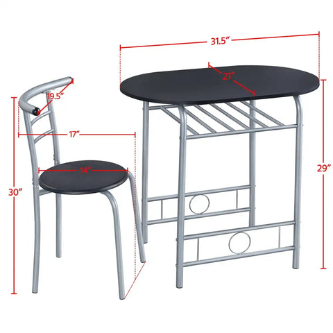 3PCs Modern Dining Table Set