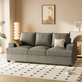 Couches for Living Room, 89" Sofa Couch with Extra Deep 3 Seats, Tool-Free Setup Sofa Bed, Modern Cotton Chenille Fabric Sleeper