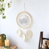 Wall Mirror Macrame Decorative Wall Mirror - Crystal Decor Shop