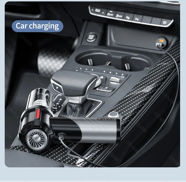 CENRR High Pressure Car Vacuum Cleaner Portable Handheld Mini Vacuum Cleaner Cordless Strong Suction Car Cleaner Home Appliance - Crystal Decor Shop