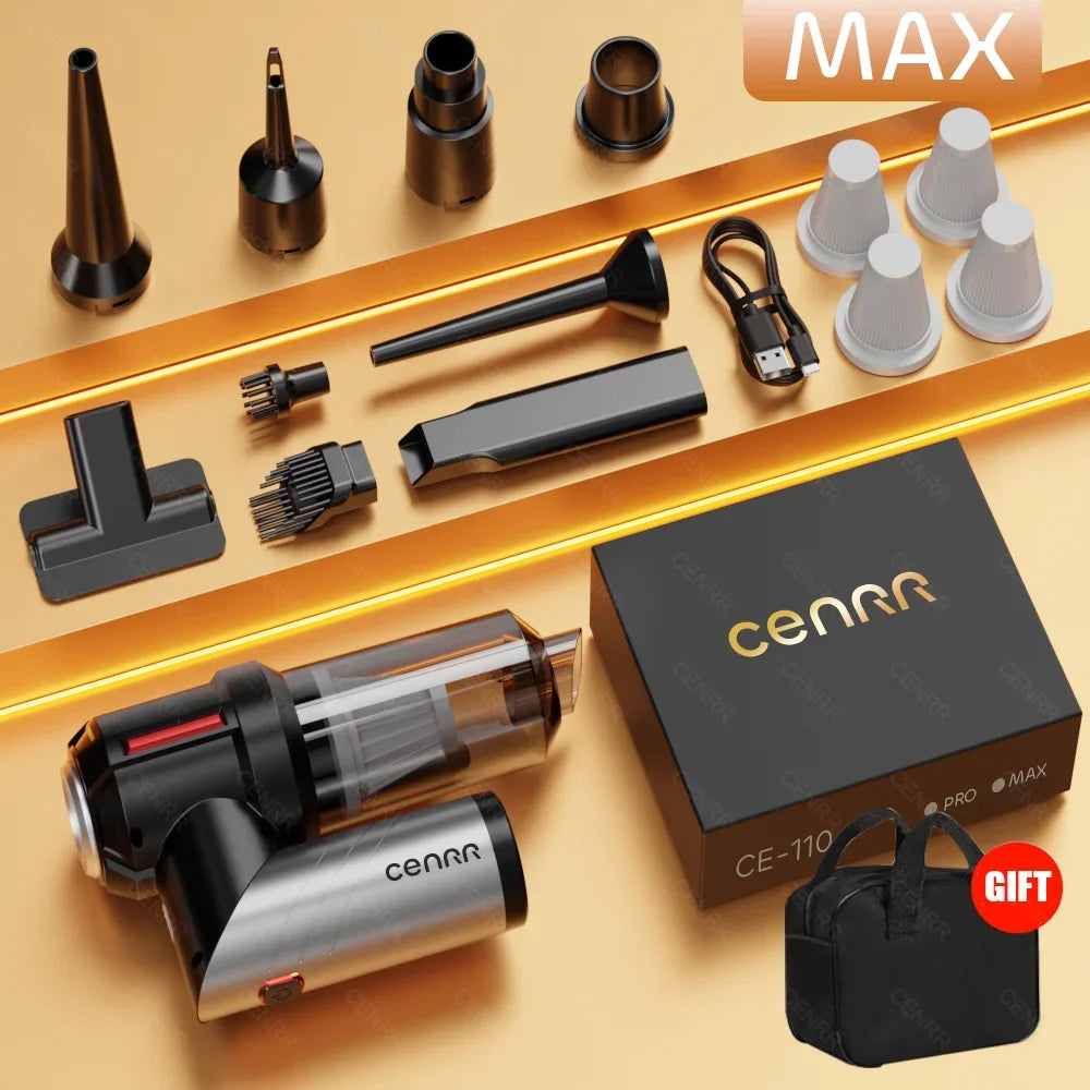 CENRR High Pressure Car Vacuum Cleaner Portable Handheld Mini Vacuum Cleaner Cordless Strong Suction Car Cleaner Home Appliance - Crystal Decor Shop