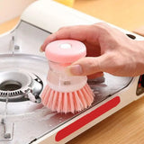 Kitchen Wash Pot Dish Brush Astronaut Washing Utensils with Automatic Soap Liquid Dispenser Household Cleaning Accessories