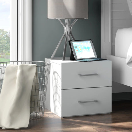 Low Profile Nightstand with USB - Crystal Decor Shop